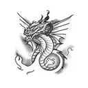 Dragon lightning tattoo design idea