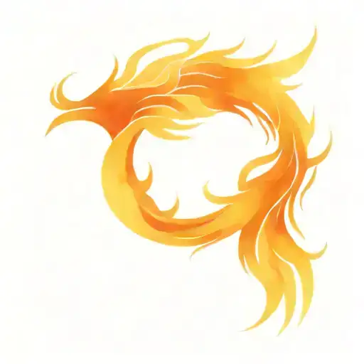 phoenix colorful abstract tattoo design idea