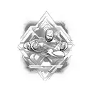 jiujitsu variation of creation of adam tattoo design idea