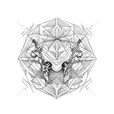 jiujitsu x The creation of adam fineline geometric tattoo design idea