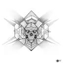 jiujitsu x The creation of adam fineline geometric tattoo design idea