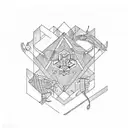 jiujitsu variation of creation of adam fineline geometric tattoo design idea