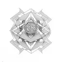 jiujitsu variation of creation of adam fineline geometric tattoo design idea