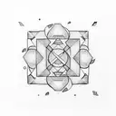 jiujitsu variation of creation of adam fineline geometric tattoo design idea