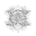 jiujitsu variation of creation of adam fineline geometric tattoo design idea