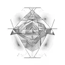 The creation of adam fineline geometric tattoo design idea