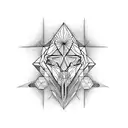 The creation of adam fineline geometric tattoo design idea