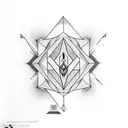 The creation of adam fineline geometric tattoo design idea