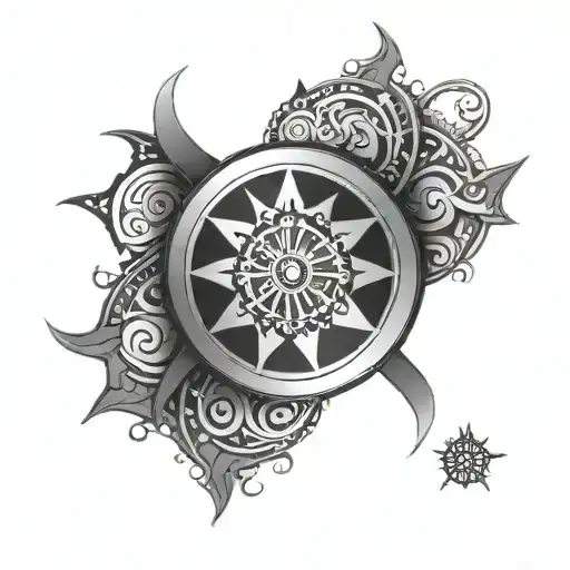 dharma wheel tattoo design idea