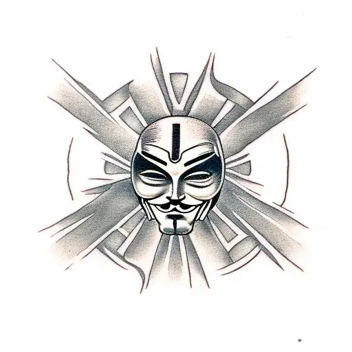 v for vendetta tattoo design idea