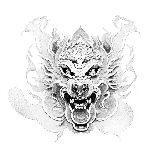 Foo Dog tattoo design idea