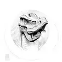 Dinosaur fossil  tattoo design idea