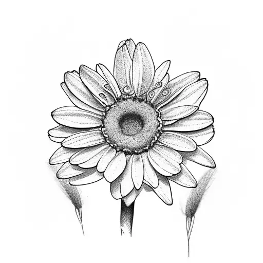 daisy,violet,narcissus flowers tattoo design idea