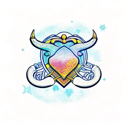 Taurus Sagittarius love sign  tattoo design idea