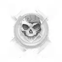 pain and love tattoo design idea