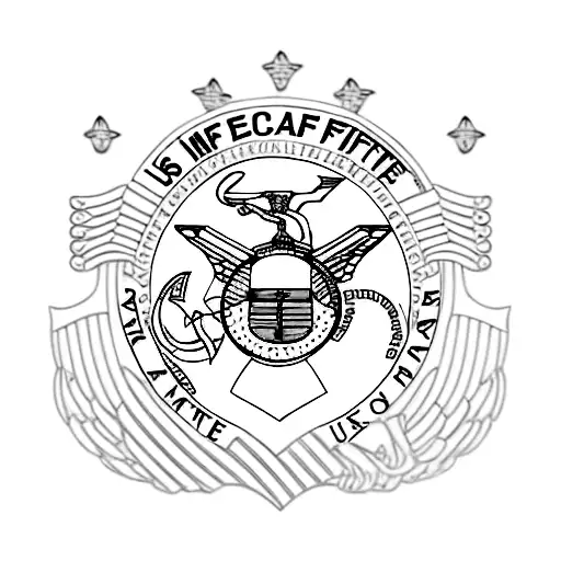 us airforce, marine corps, navy  tattoo design idea