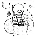 The lonely man on the moon tattoo design idea