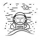 The lonely man on the moon tattoo design idea