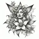 morning star, women, bisexual, wife, flowers tattoo design idea