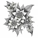 morning star, women, bisexual, wife, flowers tattoo design idea