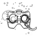 scuba mask bubbles regulator tattoo design idea
