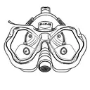 scuba mask bubbles regulator tattoo design idea