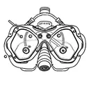 scuba mask bubbles regulator tattoo design idea