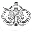 scuba mask bubbles regulator tattoo design idea