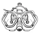 scuba mask bubbles regulator tattoo design idea