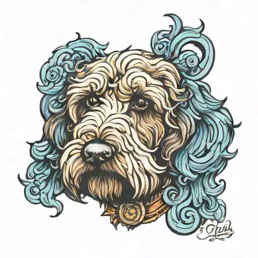 labradoodle toby tattoo design idea