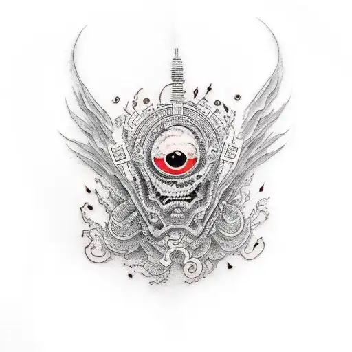 red pill , surpassing struggles , schizophrenia tattoo design idea