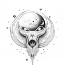 étoile, lune, soleil, Dare  tattoo design idea