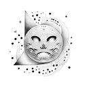 étoile, lune, soleil, Dare  tattoo design idea