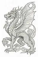 welsh dragon tattoo design idea