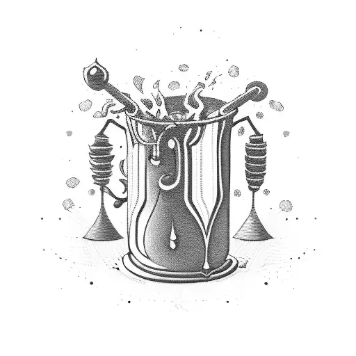 cauldron tattoo design idea