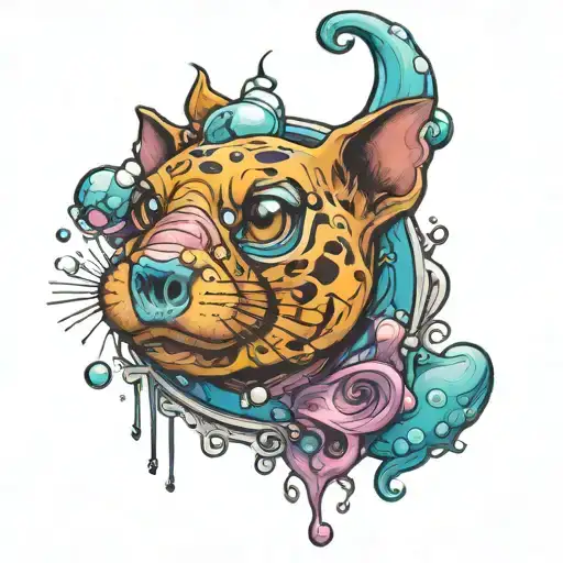 bubbles tattoo design idea