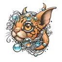 bubbles tattoo design idea