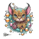 bubbles tattoo design idea