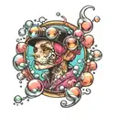 bubbles tattoo design idea