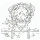 while i was musing the fire burned  tattoo design idea