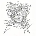 while i was musing the fire burned  tattoo design idea