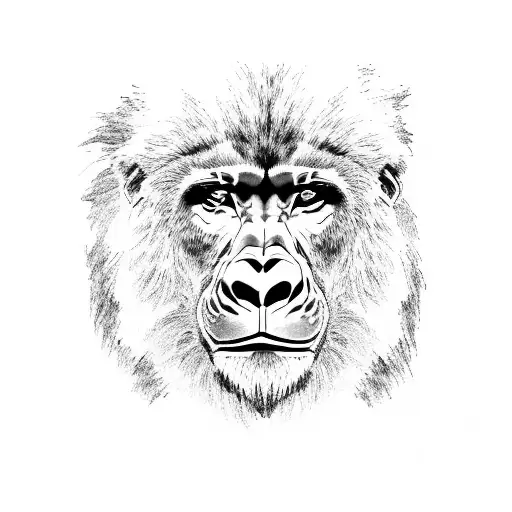 gorilla with lion and wolf and vascular surgery tattoo design idea