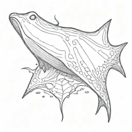 text: bring sting ray tattoo design idea