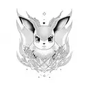 eevee seven evolution tattoo design idea