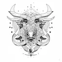 Taurus constellation  tattoo design idea