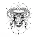 Taurus constellation  tattoo design idea