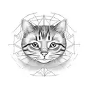 the cat is chasing his tail tattoo design idea