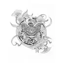Tortuga  tattoo design idea