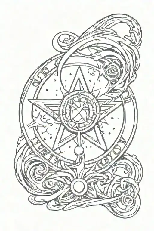 sailor moon symbol tattoo design idea