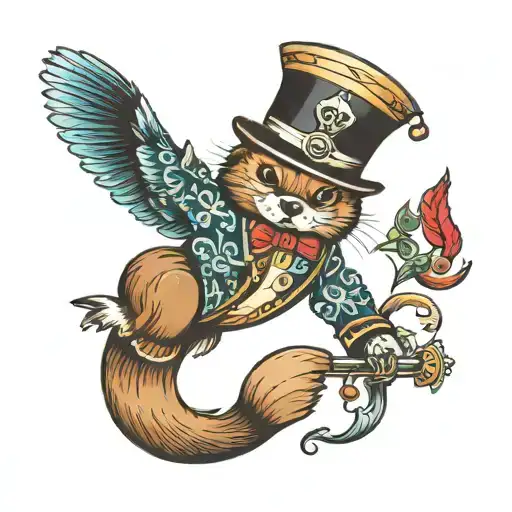 Weasel  Nutcracker   tattoo design idea